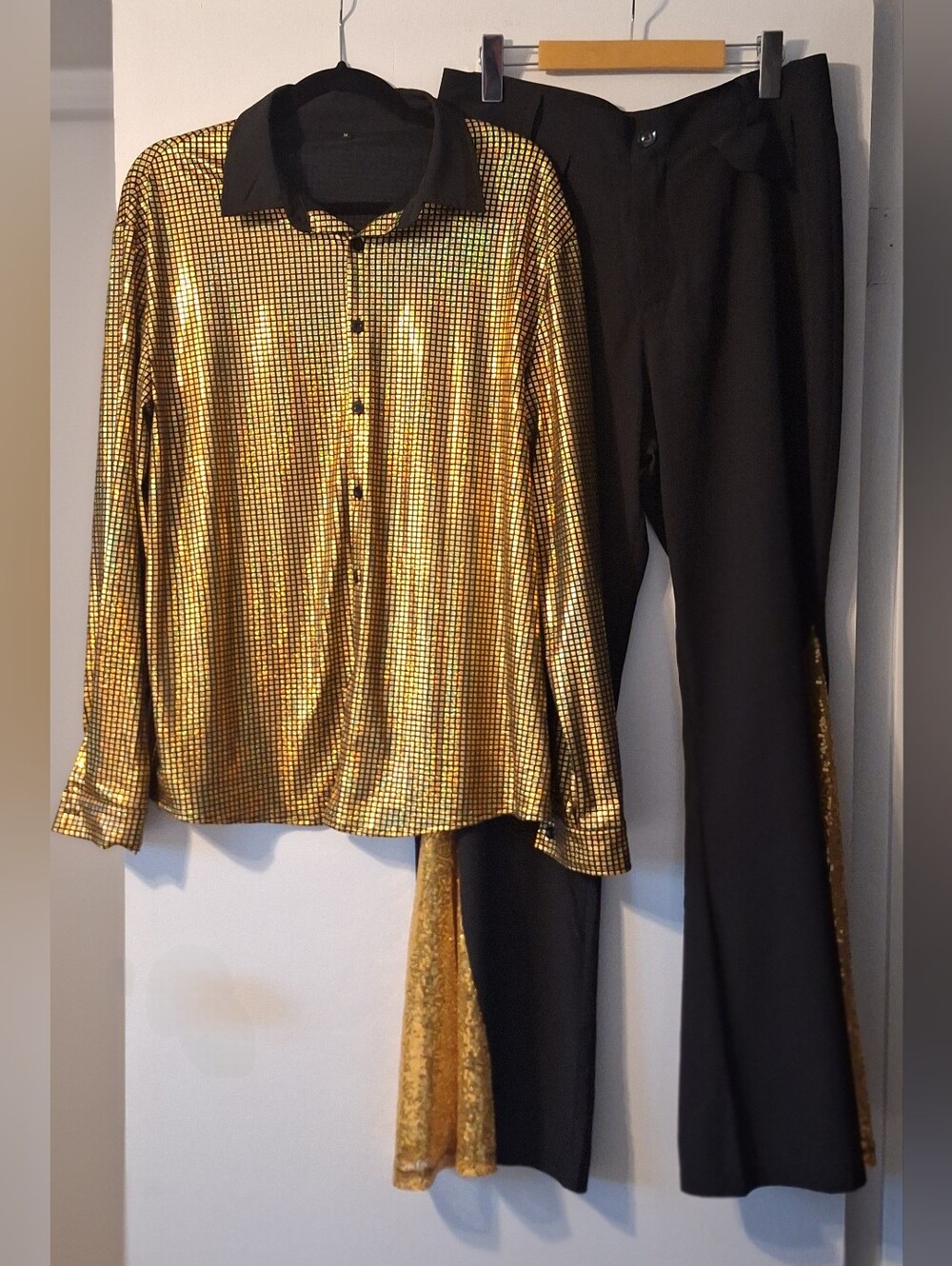 Men's 70' Disco Costume Gold Sequin
